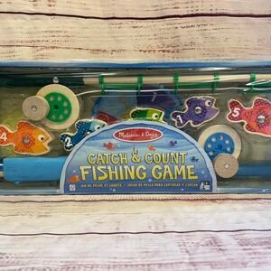 Melissa & Doug Catch & Count Wooden Fishing Game with 2 Magnetic Toy Rods